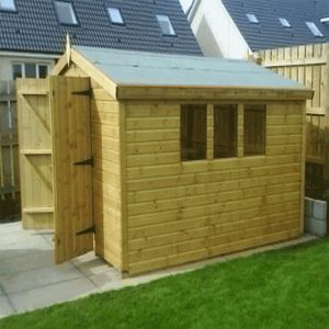 8 x 6 19mm Loglap Heavy Duty Shed Apex Roof-0