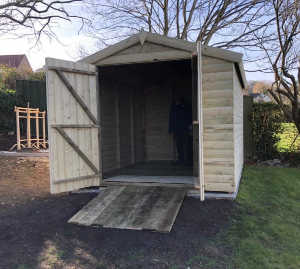 12 x 8 19mm Loglap Heavy Duty Shed Apex Roof -548