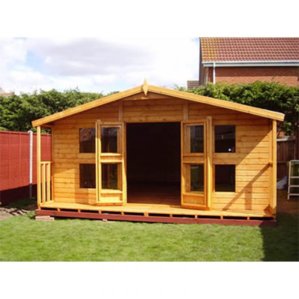 8 x 6 Summerhouse with 2 foot Porch - Pressure Treated (8 x 8 Overall size)-342