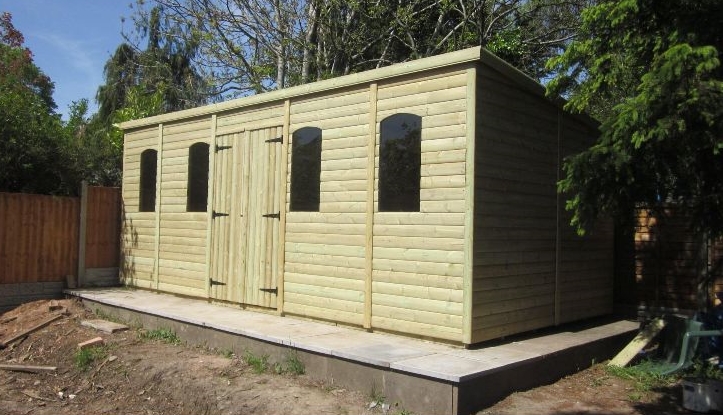 18 x 8 19mm Loglap Heavy Duty Shed Pent Roof