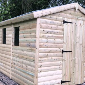 12 x 8 19mm Loglap Heavy Duty Shed Apex Roof